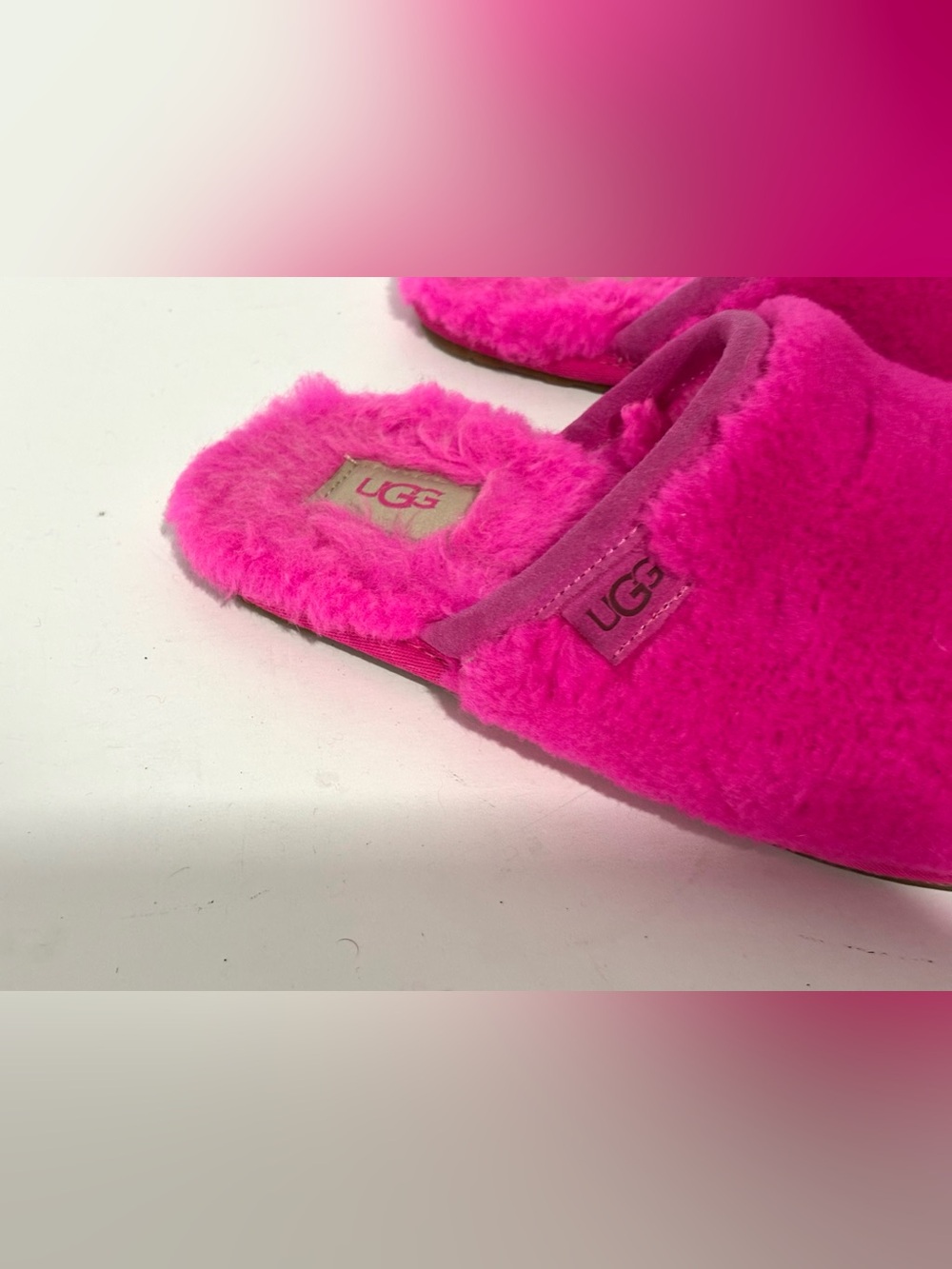 UGG Fluffette Women's Size 8 Cosy Slippers Rock Rose Pink Plush Soft - Picture 4 of 10